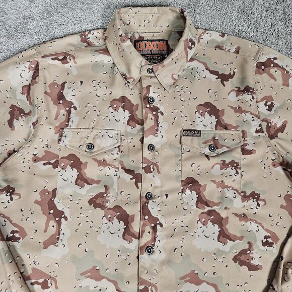 Dixxon Flannel Shirt Mens LT Black Rifle Coffee Chocolate Chip Desert Camo - Picture 1 of 10